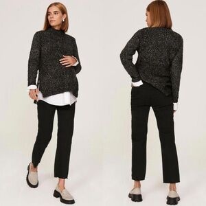 NEW DL1961 Patti Straight Maternity Jeans 31 Black Ankle Length